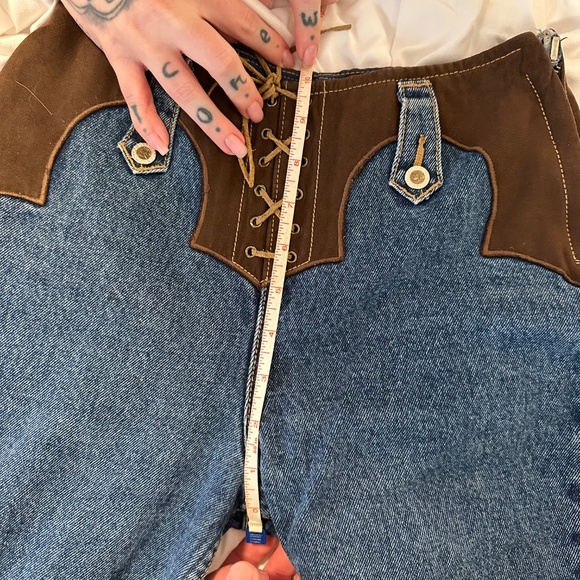 VINTAGE LAWMAN LACE UP JEANS - Picture 7 of 12